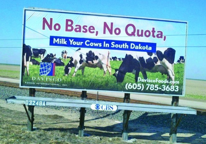 A billboard campaign in Tulare County in central California is part of a greater effort to bring more dairy cows to South Dakota.