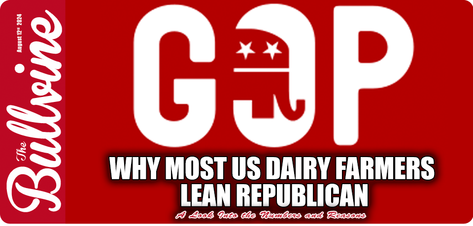 US dairy farmers, Republicans, farm operations, feed pricing, regulations, sire selection, political affiliations, government policies, trade barriers, environmental rules, voting habits, farms, 2020 election cycle, counties, individuals, PACs, dairy industry, federal contributions, historical context, Franklin D. Roosevelt, New Deal initiatives, Great Depression, political leanings, Republican Party, Reagan era, economic factors, tax cuts, agricultural subsidies, free trade agreements, worldwide markets, dairy goods, government intervention, farming, sustainability, trade wars, tariffs, economic impacts, decline in exports.