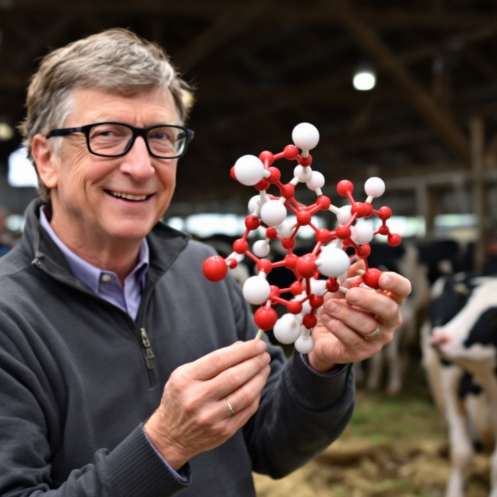 Bill Gates, Bovaer, dairy industry controversy, methane emissions reduction, cow feed additive, misinformation in agriculture, sustainable dairy solutions, DSM trials, regulatory approvals, Arla transparency initiatives